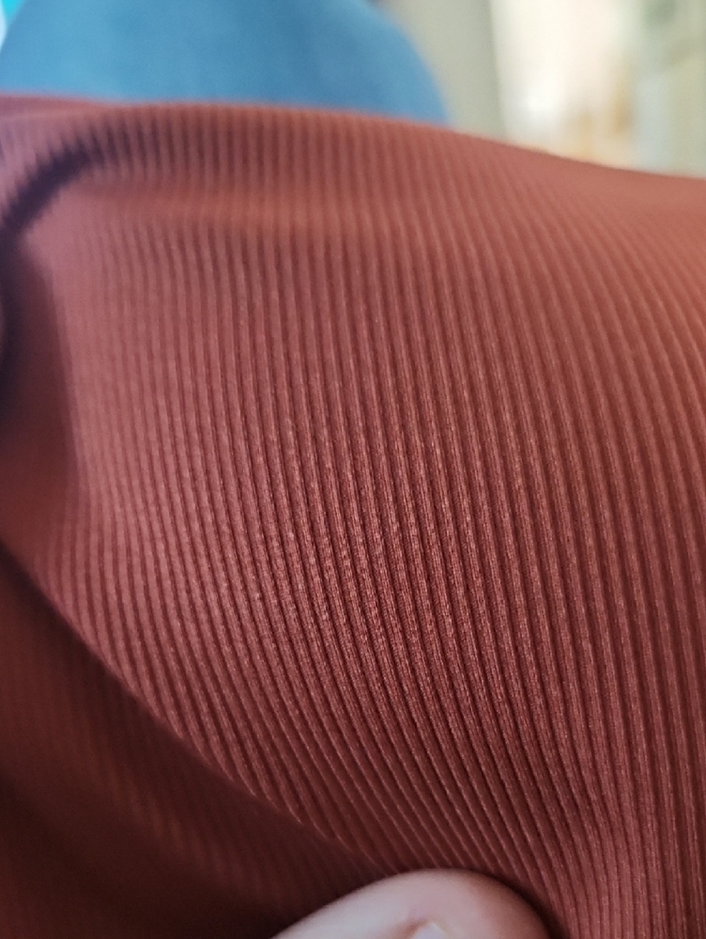 Shade & Shore‎ Rust Ribbed One-Piece Bodysuit - Picture 6 of 6